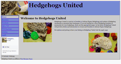 Desktop Screenshot of hedgehogsunited.com